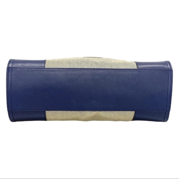 Tory Burch Blue and Cream Tote Bag - Picture 5 of 13